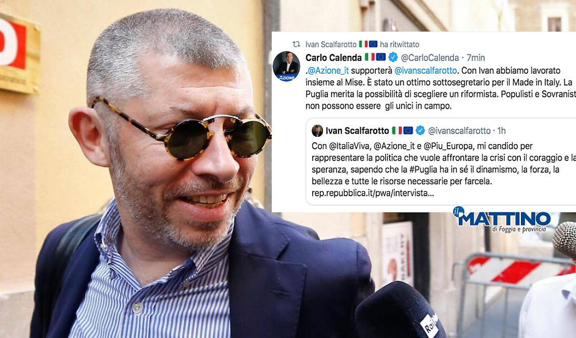 Regionali, Renzi e Calenda spaccano il fronte del centrosinistra in Puglia candidando Scalfarotto contro Emiliano