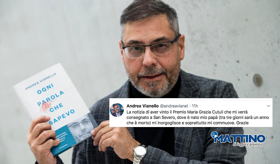 Ritorno a casa (San Severo) per il Direttore di RaiNews24 Andrea Vianello premiato col “Cutuli”