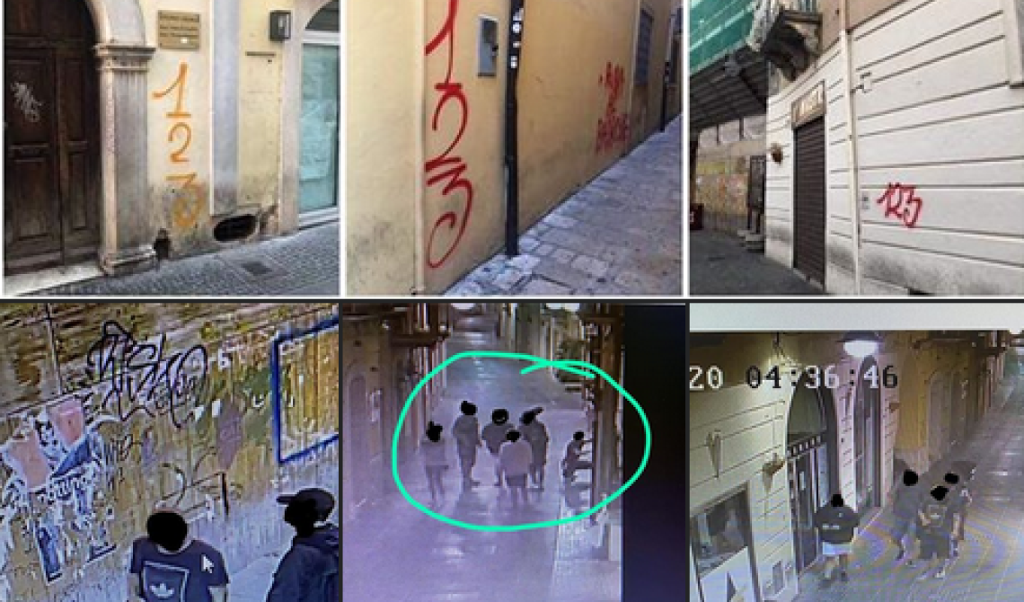 Potenza, graffitari imbrattano i muri del centro storico, il sindaco: «1... 2... 3... stella! Beccati!»