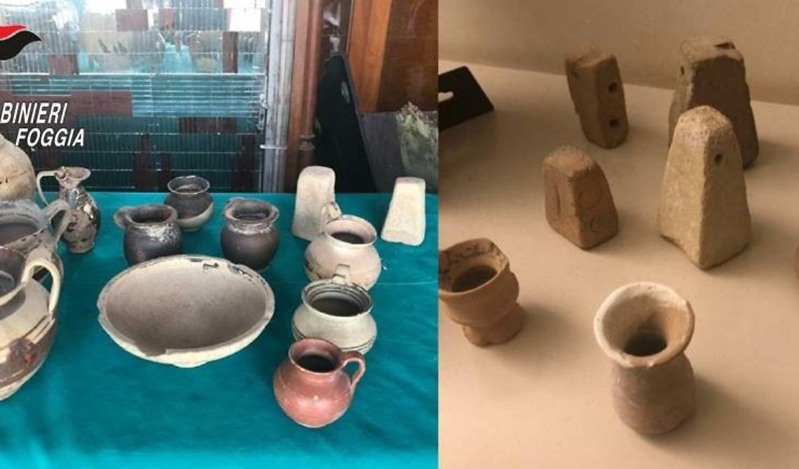 Carabinieri di Torremaggiore " Indiana Jones" nell'alto Tavoliere: recuperati antichi reperti preziosi