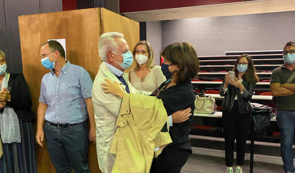 Mancini è il nuovo rettore Unibas: l'abbraccio con l'uscente Aurelia Sole