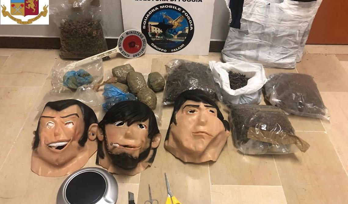 Alto impatto su Foggia della Polizia: in manette un pregiudicato 29enne con 1 chilo e 750gr di droga