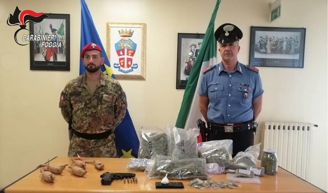Ad Apricena la retata questa volta la fa il cane carabiniere "One" fiutando droga, eplosivi e munizioni