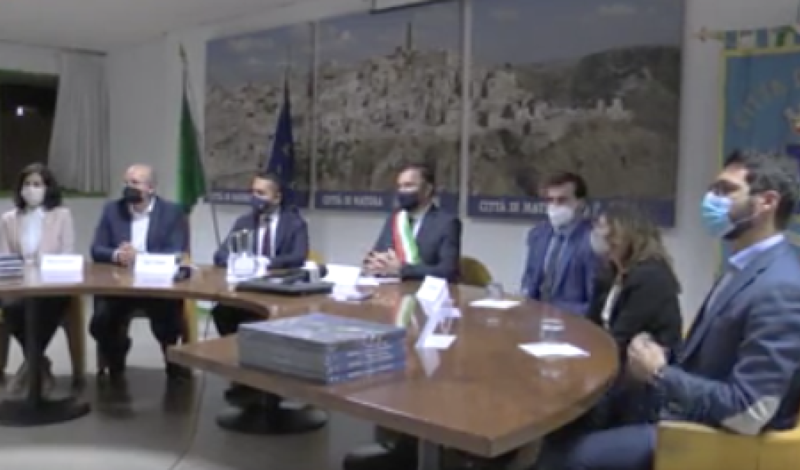 Con Crimi e la Castelli, Di Maio promette a Matera il prossimo G20 dei ministri degli Esteri e il rilancio del M5S