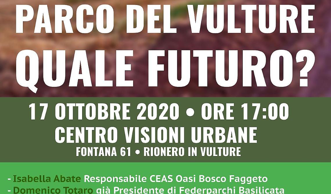 "Parco del Vulture, quale futuro?" l'evento sabato 17 a Rionero 