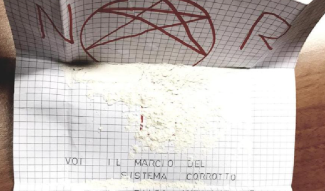 Al vaglio dello Zooprofilattico di Foggia la lettera all'antrace da parte delle BR a Report