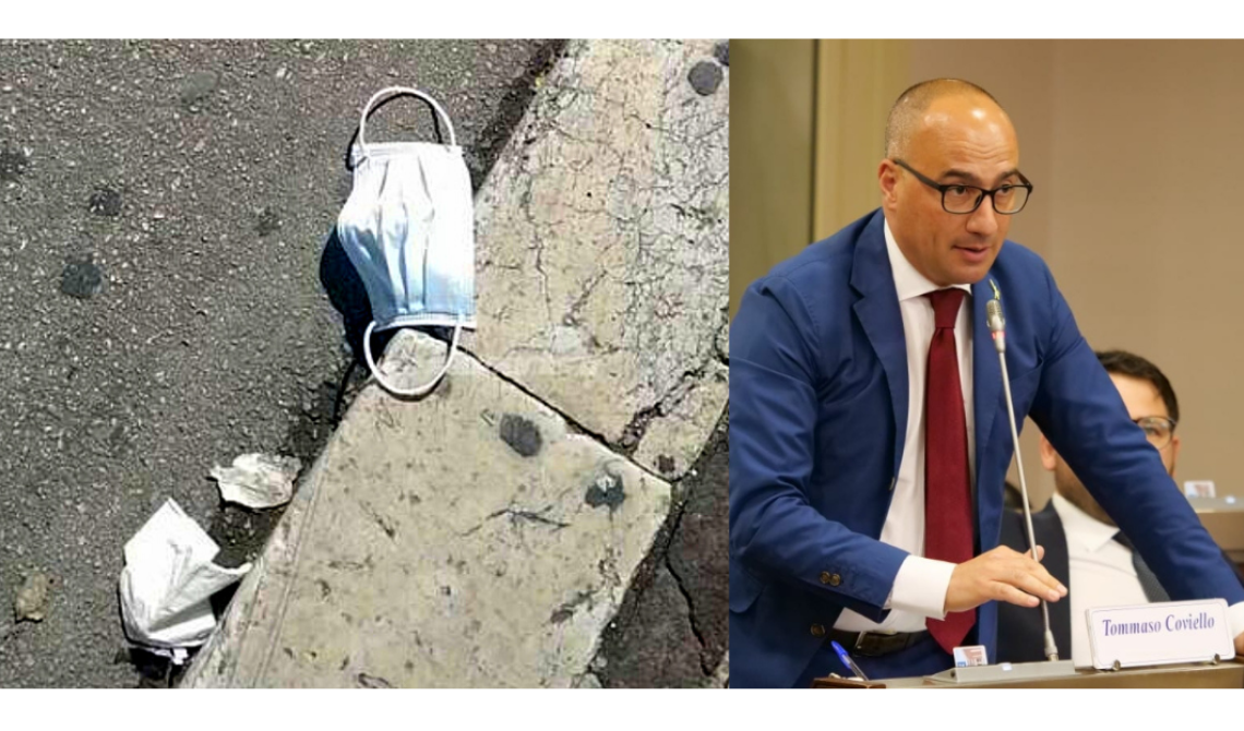 Coviello (Lega): «All'ambiente non servono: non disperdiamo nell'ambiente i dispositivi di protezione. È una questione di civiltà»