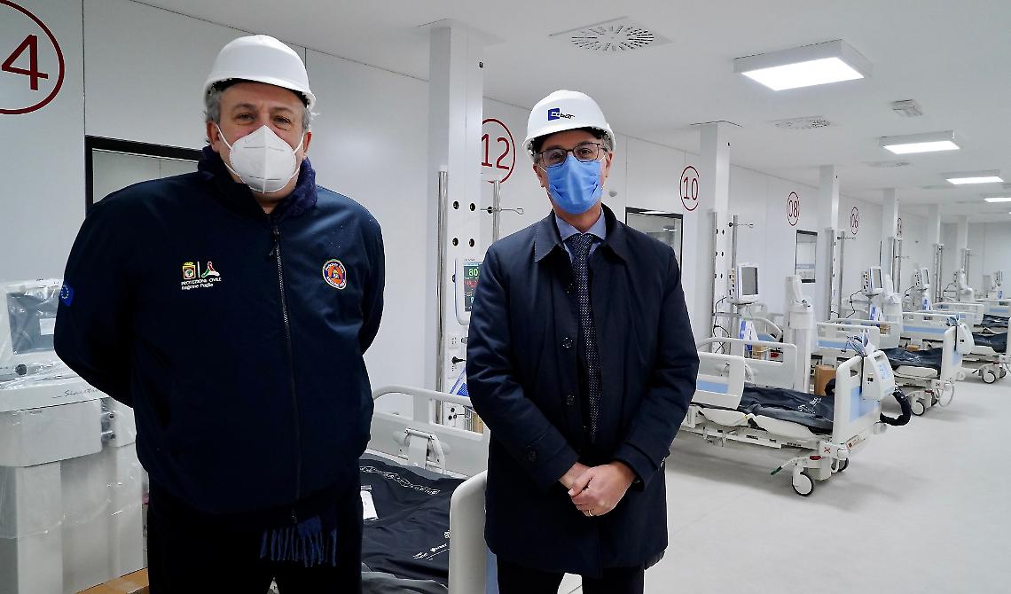 Emiliano e Lopalco mantengono la promessa: domani verrà consegnato l'ospedale Covid in Fiera del Levante