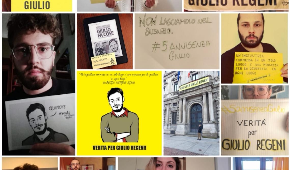 Verità per Giulio: a cinque anni dal suo rapimento, la pandemia non ferma il ricordo