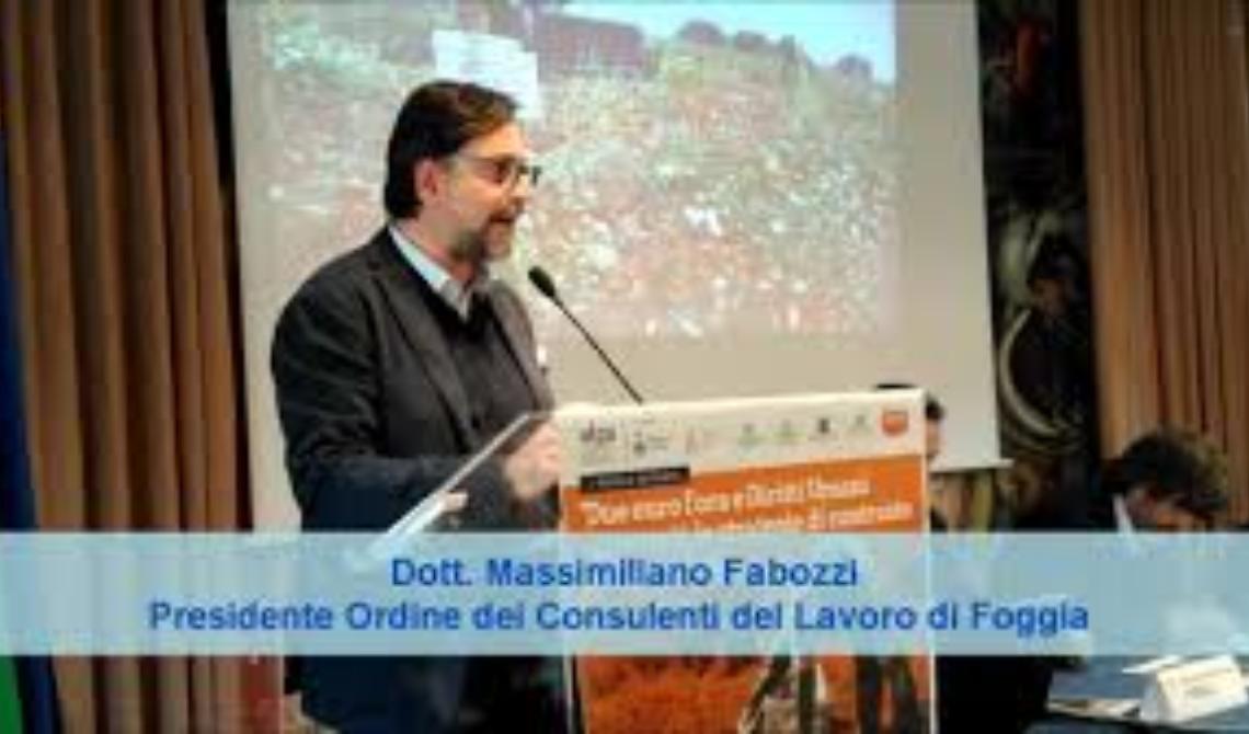 Fabozzi riconfermato per la quarta volta presidente dei Consulenti del lavoro di Foggia