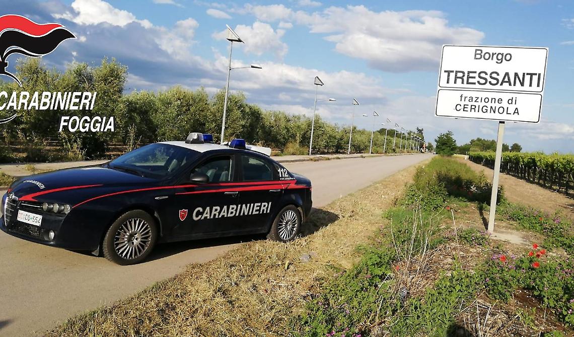 Un arresto e due denunce da parte dei Carabinieri nelle campagne di Cerignola