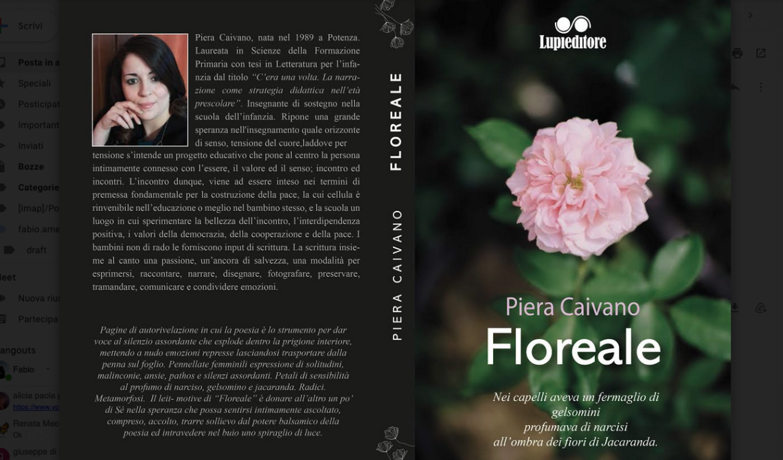Floreale, il libro della scrittrice e poetessa picernese Piera Caivano 