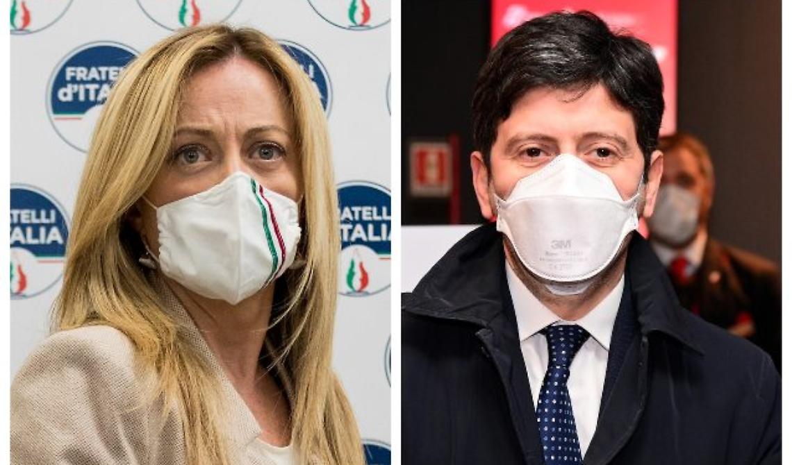 Riaperture e vaccini. Meloni: «Speranza si dimetta, basta perdere tempo»