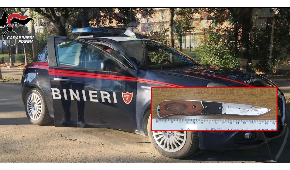 Pregiudicato, in Italia irregolarmente, a Foggia marocchino ferisce a sangue con un coltello un  connazionale che viene salvato grazie ai Carabinieri