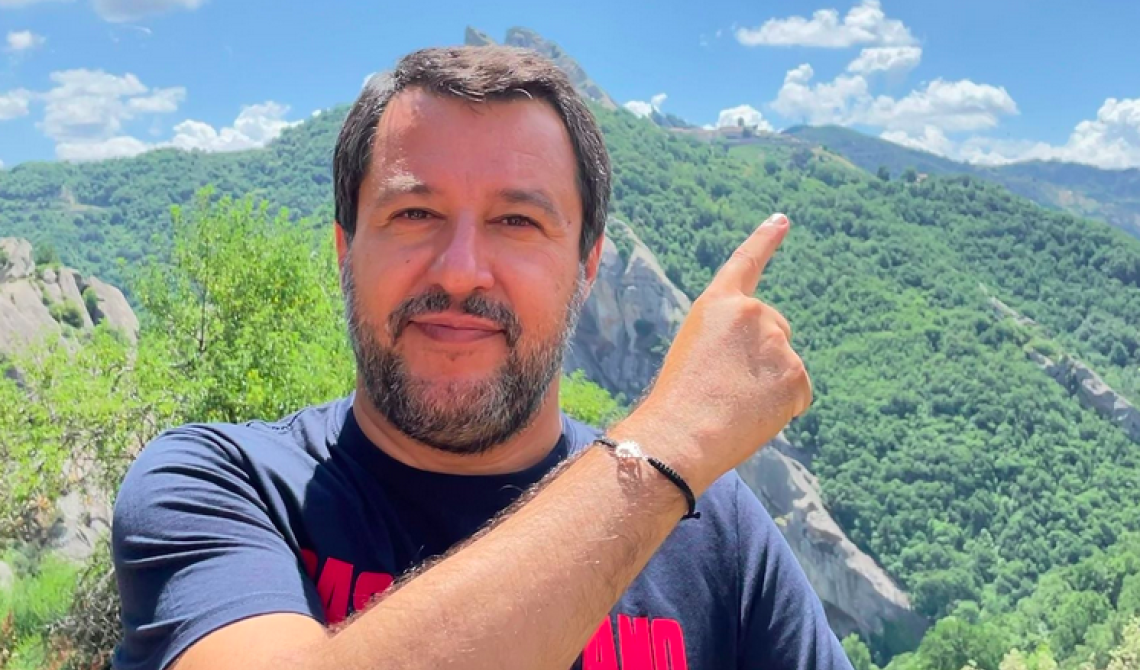 Castelmezzano, Volo dell'angelo per Matteo Salvini