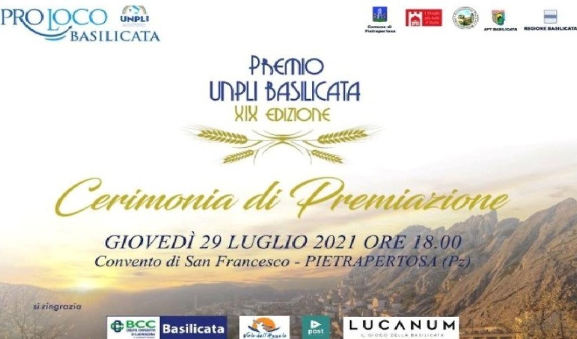 Torna il Premio Unpli Basilicata giunto alla diciannovesima edizione 