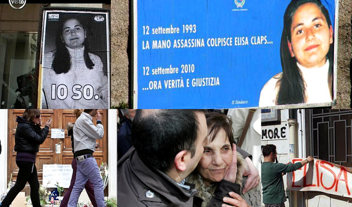 Il presidio di Libera davanti alla Ss Trinità, lì dove tutti i sogni di Elisa sono stati infranti