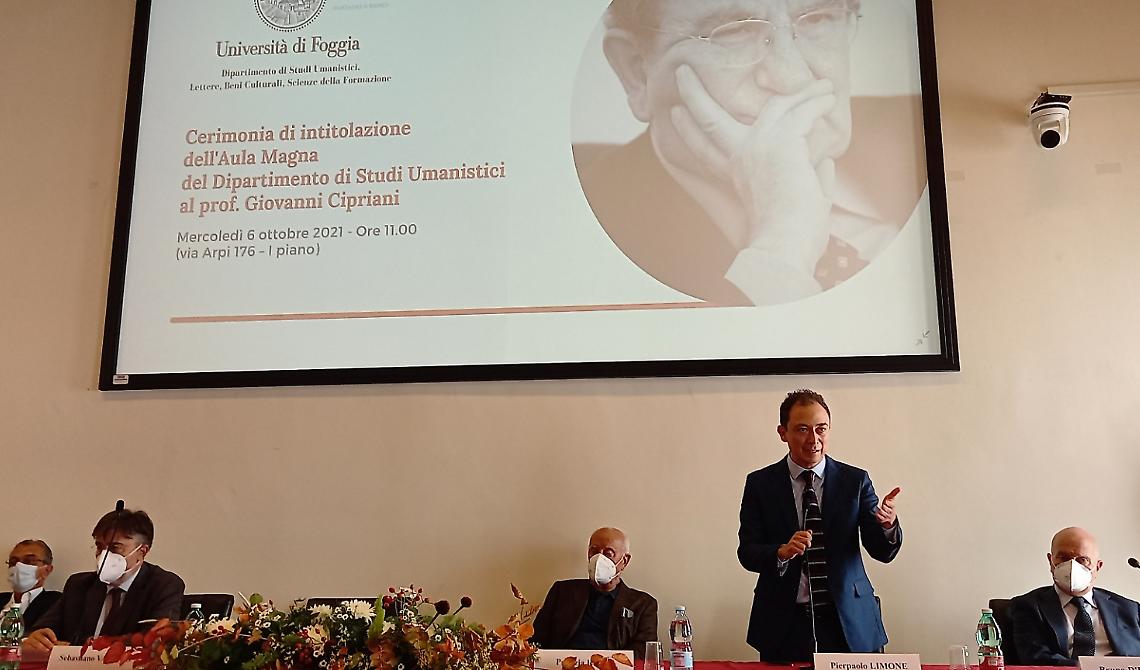 A Gianni Cipriani la dedica dell'aula magna del DISTUM