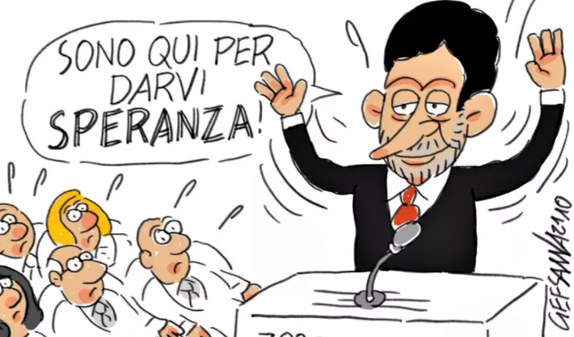 Sanità territoriale, Speranza al convegno della Fimmg. La vignetta di Gef