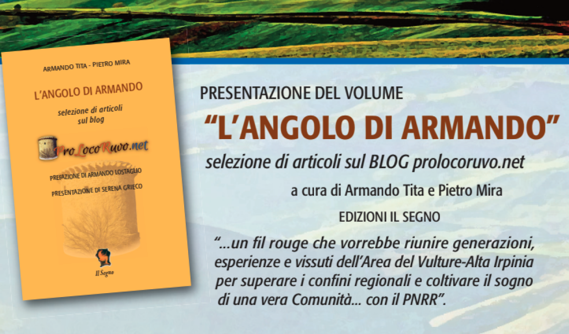 Ruvo del Monte ospita l'Angolo di Armando del sociologo Tita