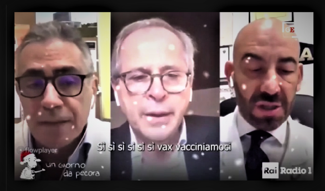 "Sì Sì Vax", per la canzone di Natale del 'Trio Virologi' è valanga di insulti social: «Buffoni, è questa la scienza?»