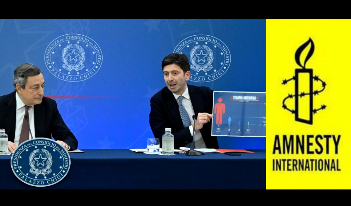 Amnesty International Italia punta il dito su Draghi e Speranza: «Restrizioni non proporzionate e rischio di discriminazioni»