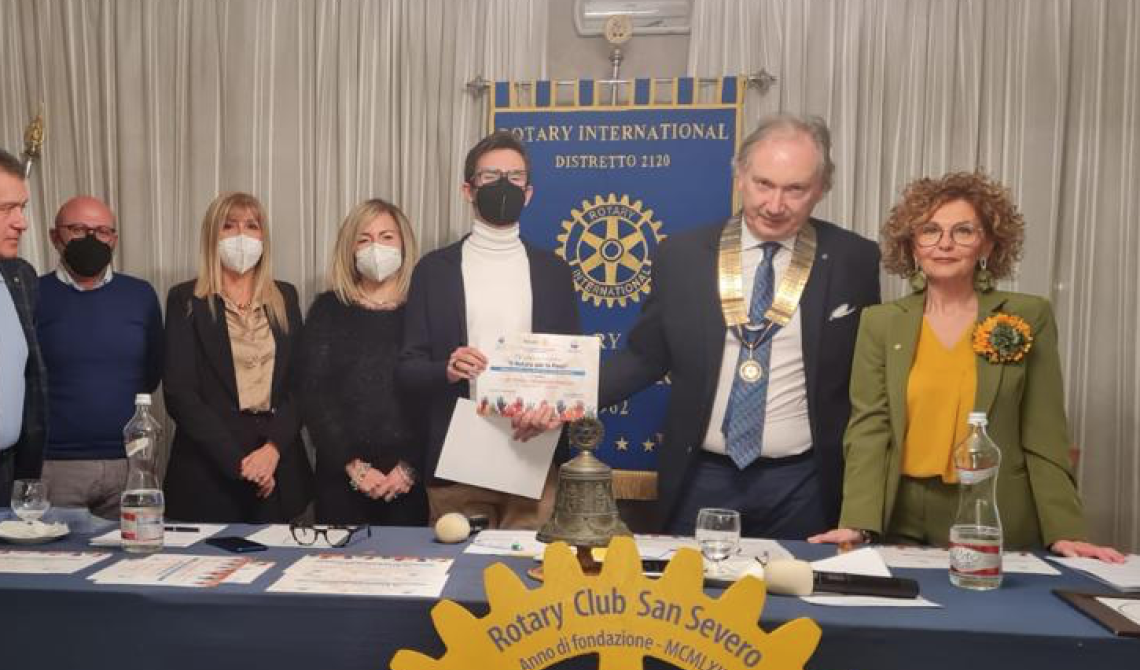 Rotary per la Pace, per il distretto di San Severo vince Damiano Di Perna