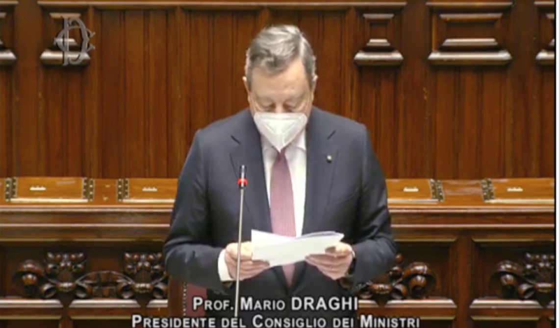 L'informativa di Draghi: «L'Ambasciata italiana a Kiev è aperta e pienamente operativa»