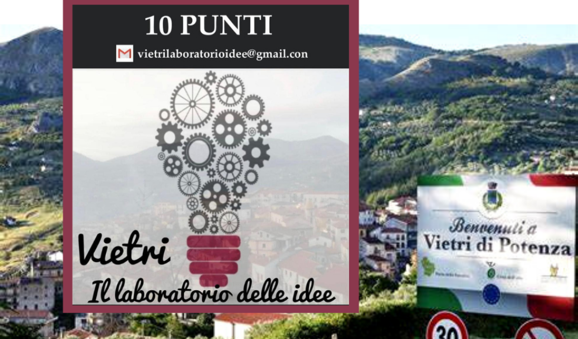 'Vietri - il laboratorio delle idee', ecco i 10 punti per un Piano Strategico Vietrese (Psv)