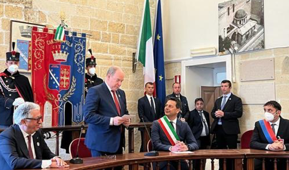 Il principe Alberto di Monaco a Canosa: "E' come tornare a casa"