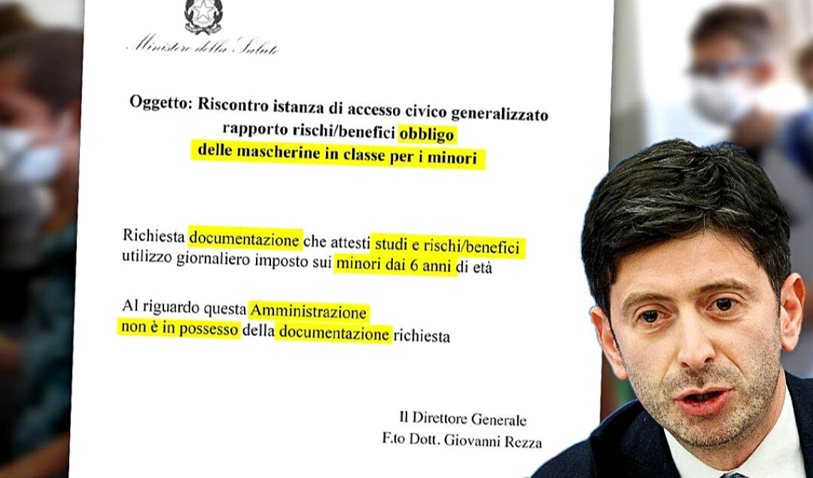 Mascherina a scuola? Incredibile: Speranza non sa il perchè e neppure il ministero della Salute