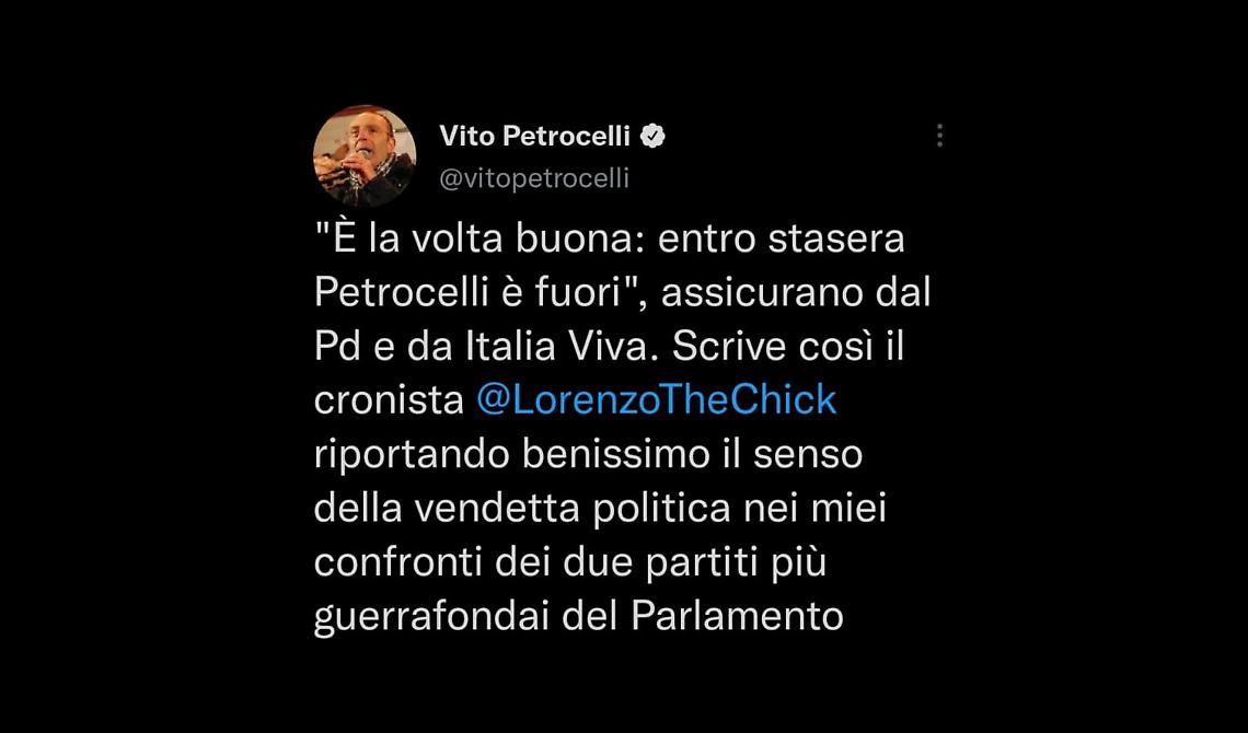 Il senatore Petrocelli è fuori dalla commissione Esteri: «Vendetta di Pd e Italia Viva»