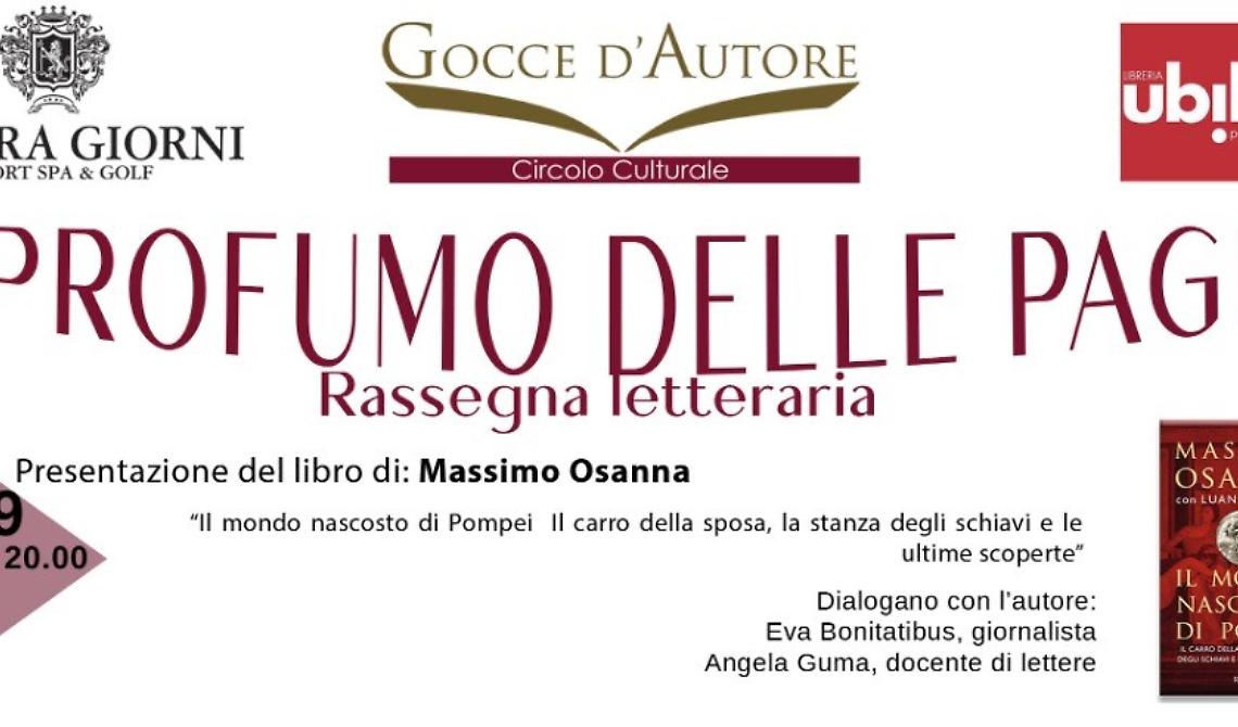 Con Massimo Osanna, Dg dei Musei del Mibact, al via la rassegna “Il profumo dei libri”