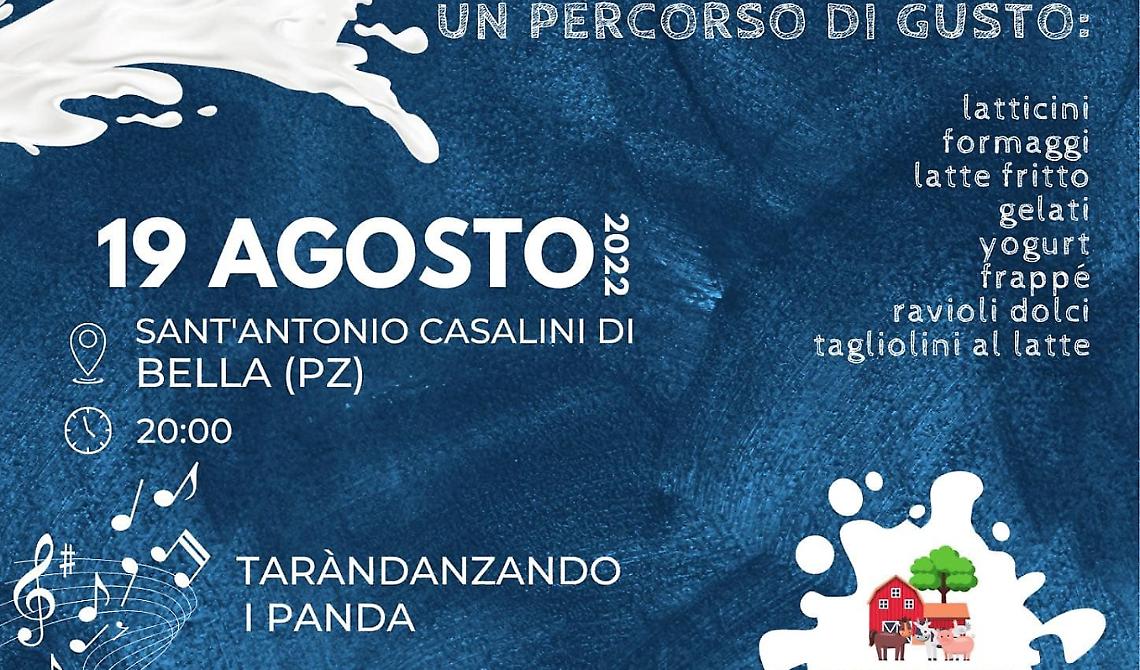 Con “La via del latte” proseguono gli eventi a Bella nell’ambito dell’Estate Bellese 2022
