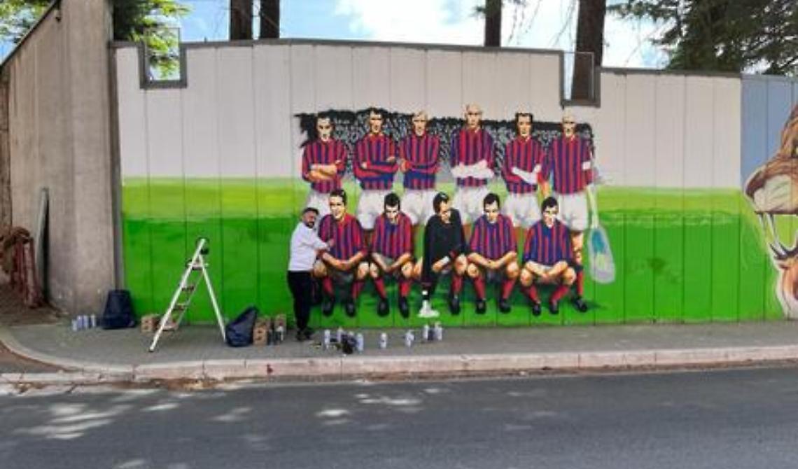 Nel capoluogo lucano il murales del "Potenza miracolo" della stagione 1964-65