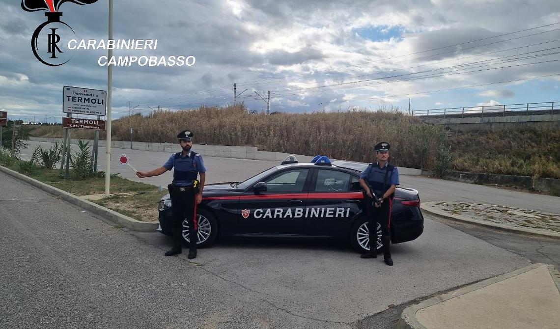 Rubano un'auto a Vasto e scappano verso la Puglia, arrestati dai Carabinieri di Termoli due delinquenti di San Severo