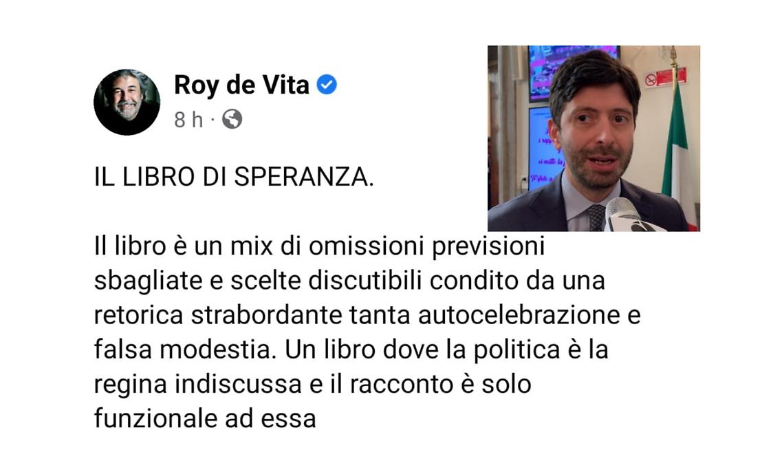 Il chirurgo De Vita in un nuovo video torna ad attaccare il ministro della salute: "Chi di Speranza vive, disperato muore"