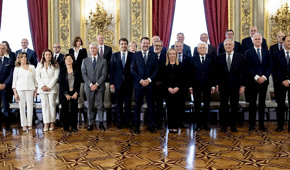 Nel sotto governo Valle d'Aosta, Trentino Alto Adige, Molise, Basilicata e Sardegna non sono rappresentate