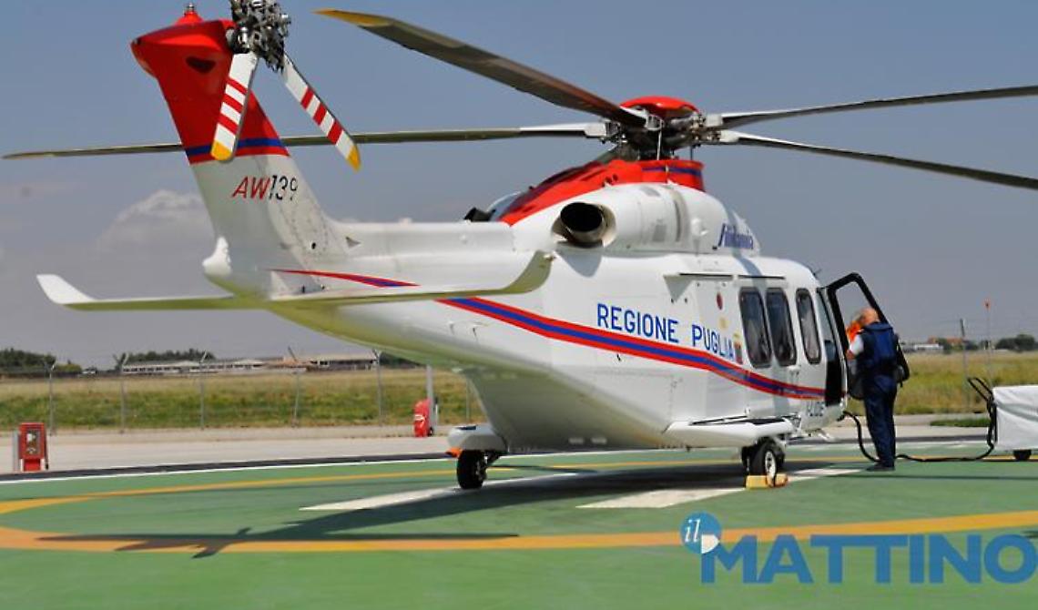 Elicottero scomparso con due bambini a bordo: un A109 dell'Alidaunia di Foggia, l'unica compagnia italiana per servizi di linea