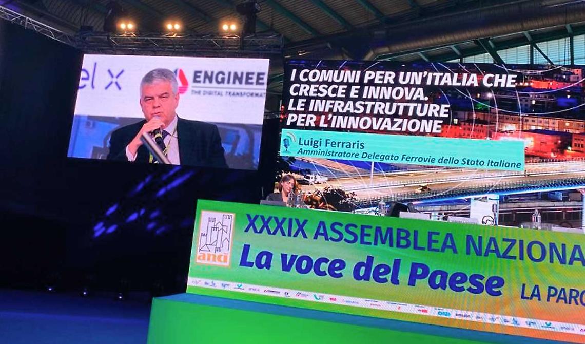 A Bergamo la 39esima assemblea annuale di Anci, Ferraris Ad del Gruppo Fs fa il punto e rilancia l'obiettivo di aumentare la disponibilità di infrastrutture
