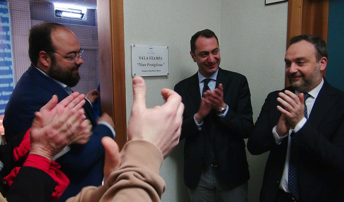 Intitolata a Nino Postiglione, pioniere delle radio libere, la sala stampa del Palazzo della Giunta regionale della Basilicata