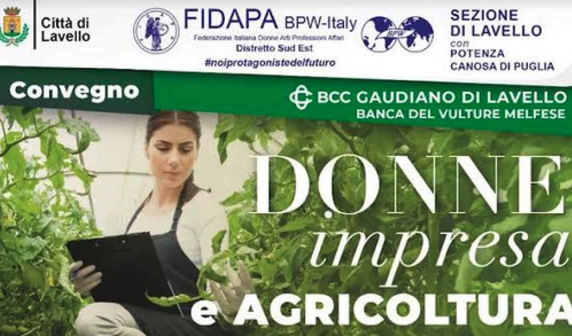 Lavello, la Fidapa propone un confroto su donne, impresa e agricoltura 