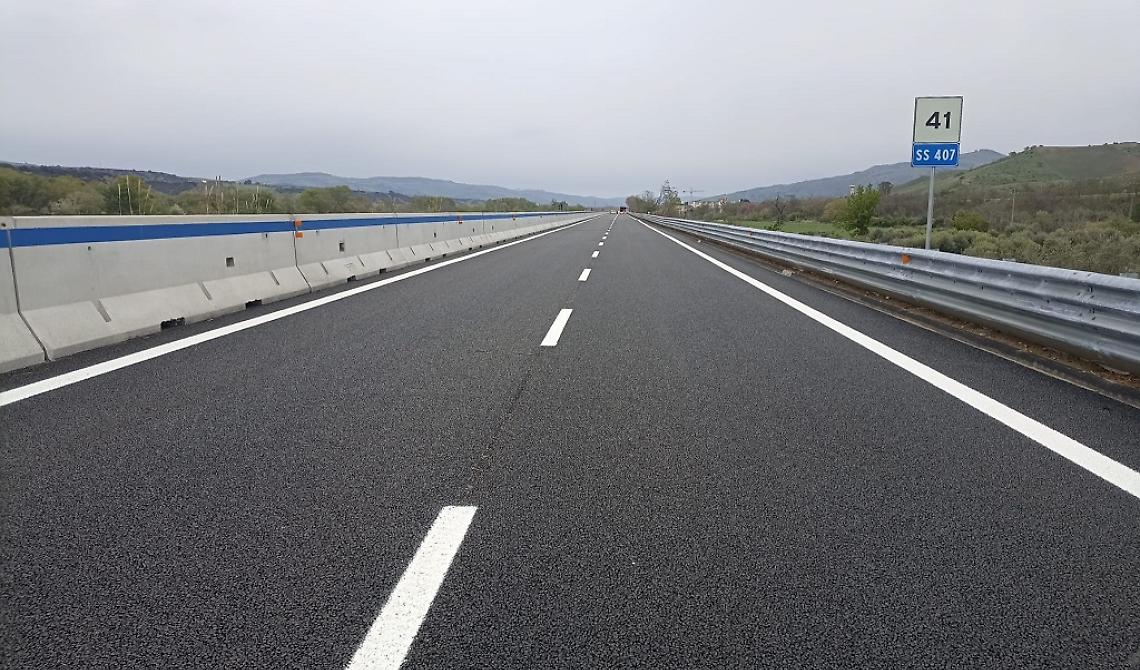 Ss 407 Basentana direzione Metaponto: rimossi i cantieri tra Calciano e Garaguso
