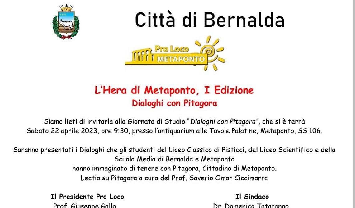 Tutto pronto a Bernalda per “L’Hera di Metaponto" I Edizione