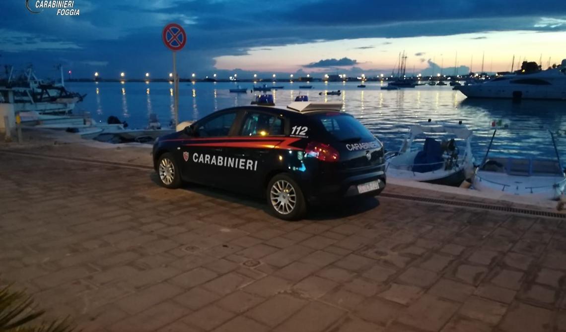 I Carabinieri di Manfredonia a "pesca" di reati: due arresti, una denuncia  e 7 violazioni amministrative
