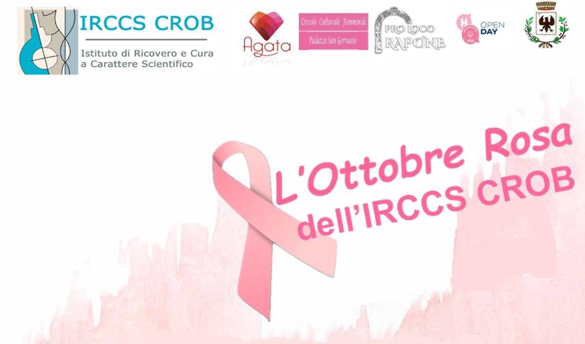 Prevenzione: tutto pronto per l’ottobre rosa all’Irccs Crob di Rionero in Vulture 