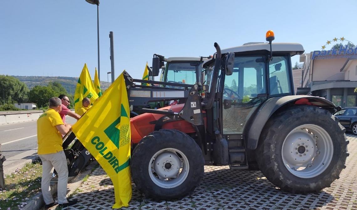 Proteste dei trattori: a Bruxelles anche una rappresentanza di Coldiretti Basilicata