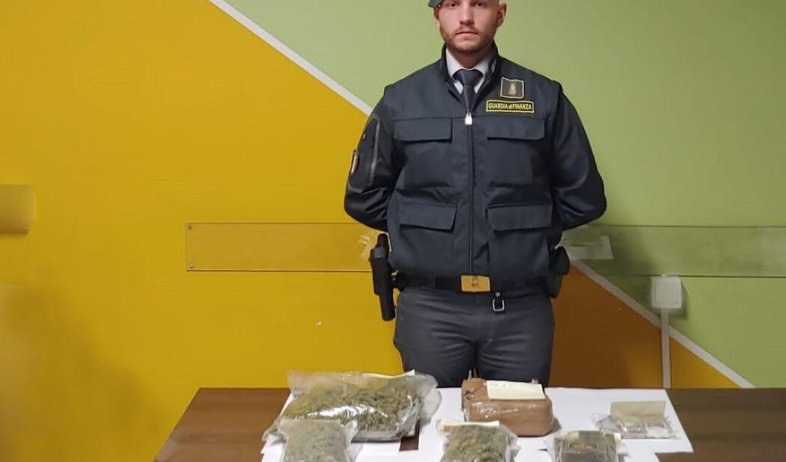 I finanzieri di Parma fiutano 4 chili di droga nel sacchetto di croccantini per cani trasportato da un residente a Foggia