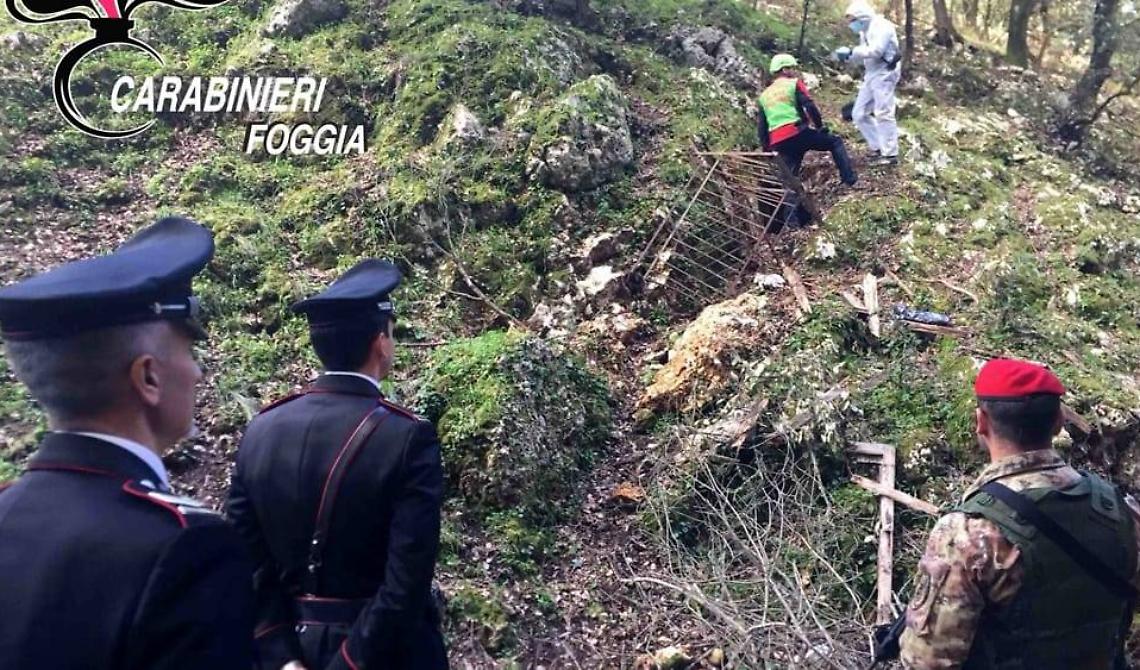 Corpo scoperto dai Carabinieri in un pozzo a San Nicandro Garganico, forse di un 27enne ucciso nel 2013