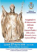 A San Severo un monumento per Papa Giovanni Paolo II